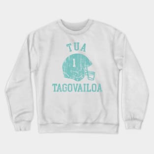 Tua Tagovailoa Miami Helmet Font Crewneck Sweatshirt